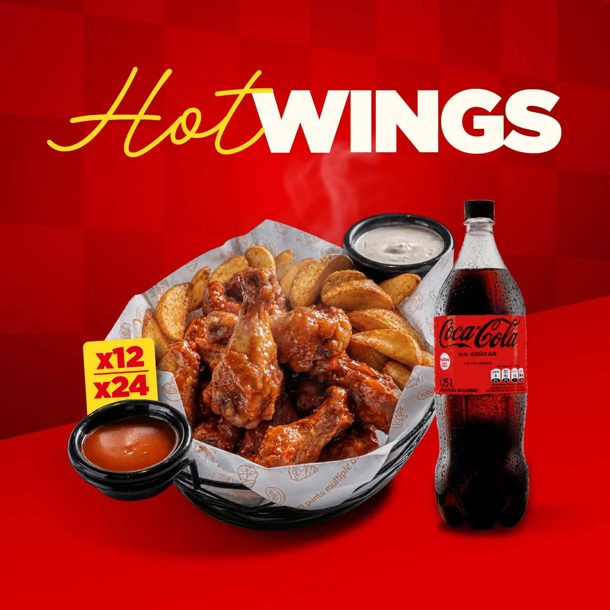 Hot Wings + Coca Cola Zero 