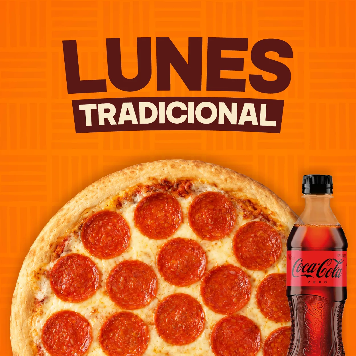 Pizza Small Pepperoni americano+Coca Cola Zero 400ml