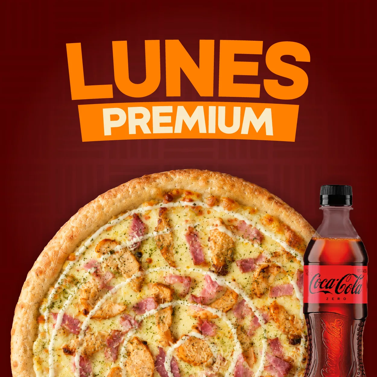 Pizza Small Pollo Carbonara+Coca Cola Zero 400ml