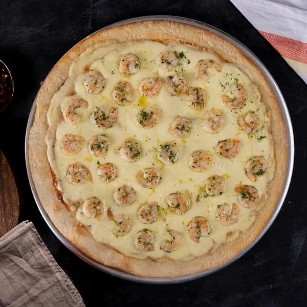 Pizza Camarones al Ajillo