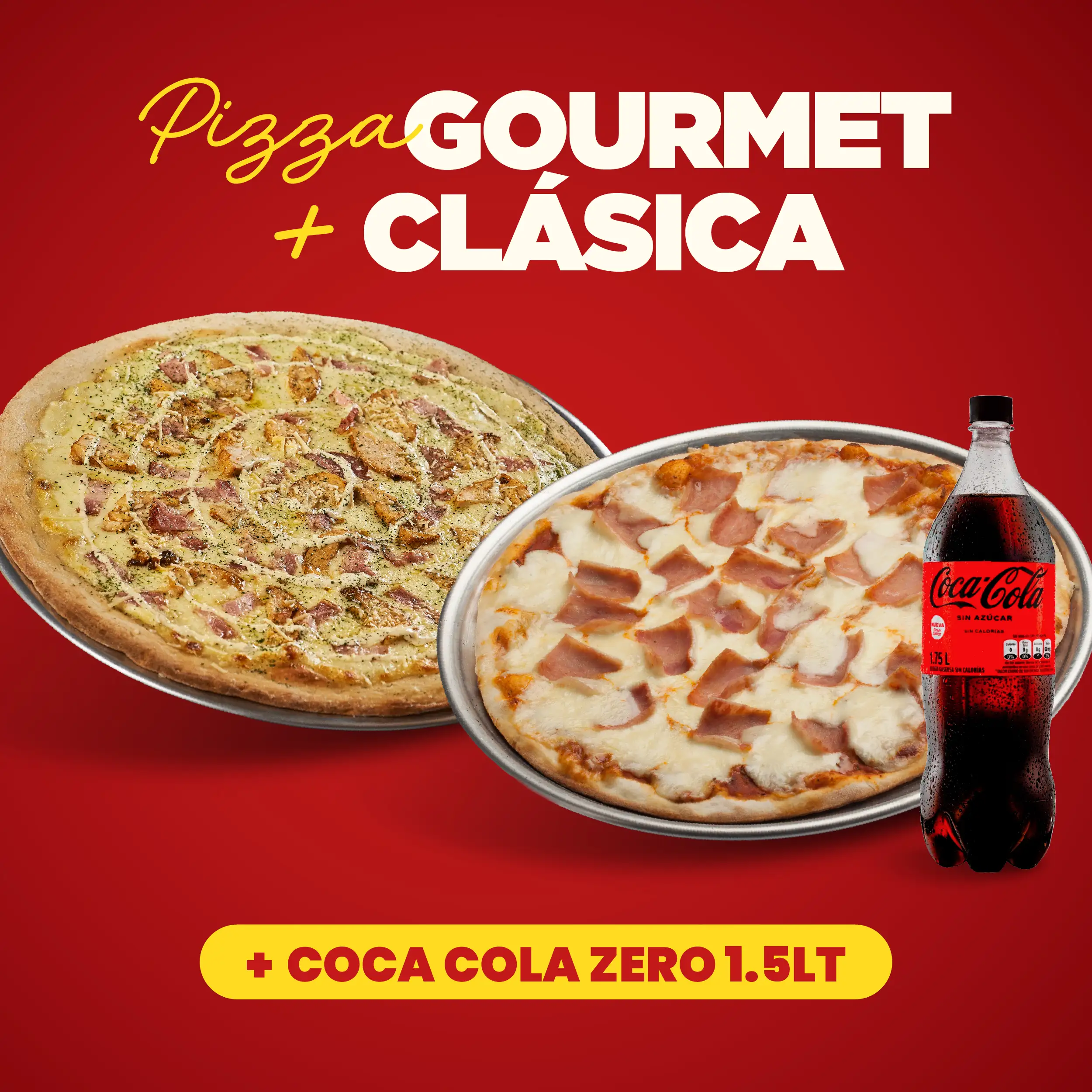 Pizza Clasica + Gourmet Medium