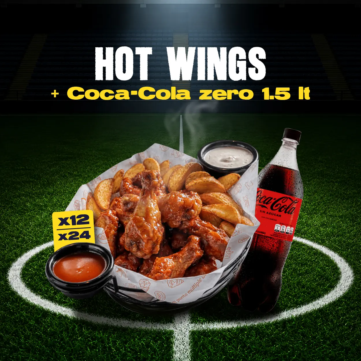 Hot Wings + Coca Cola Zero