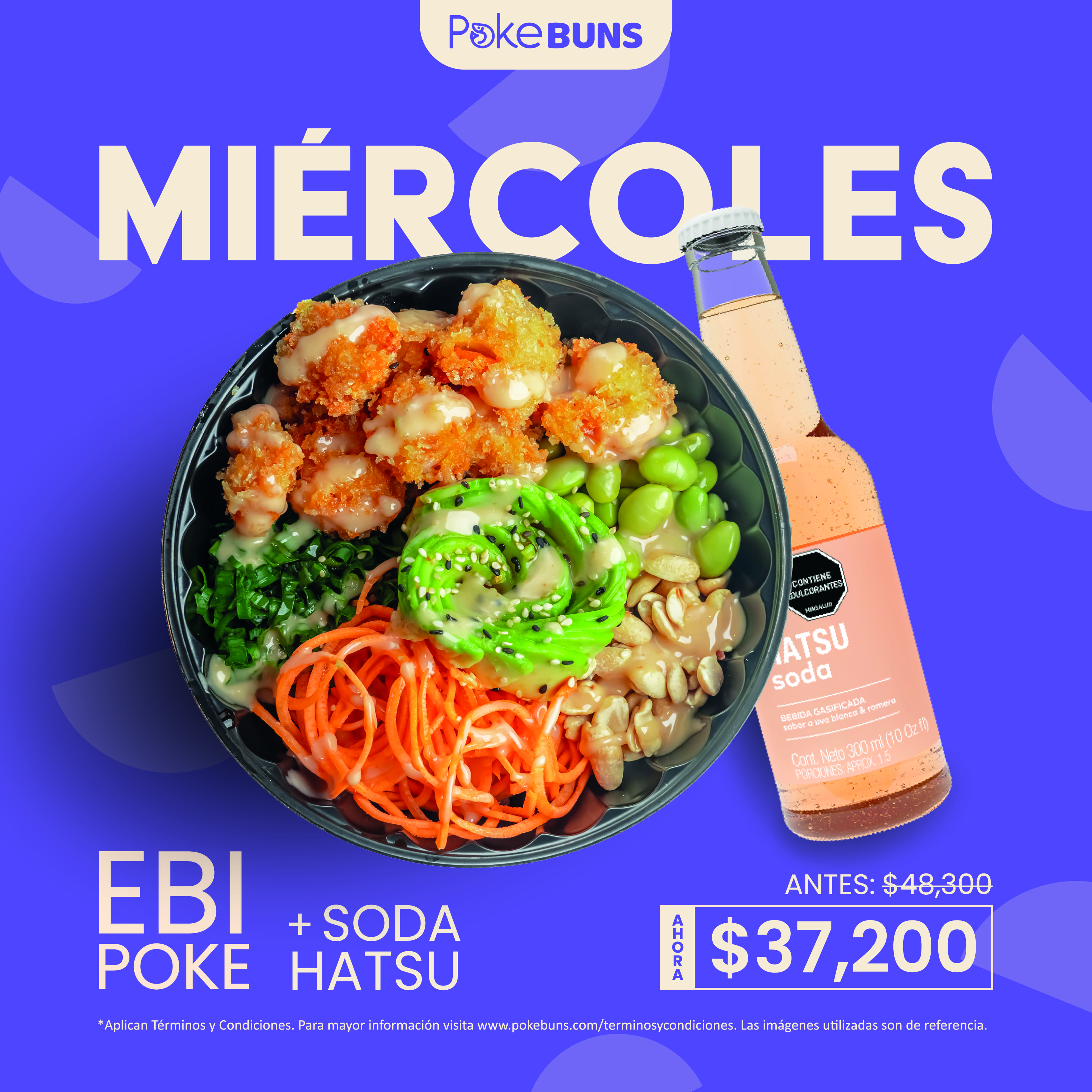 Ebi Poke + Soda - Miercoles