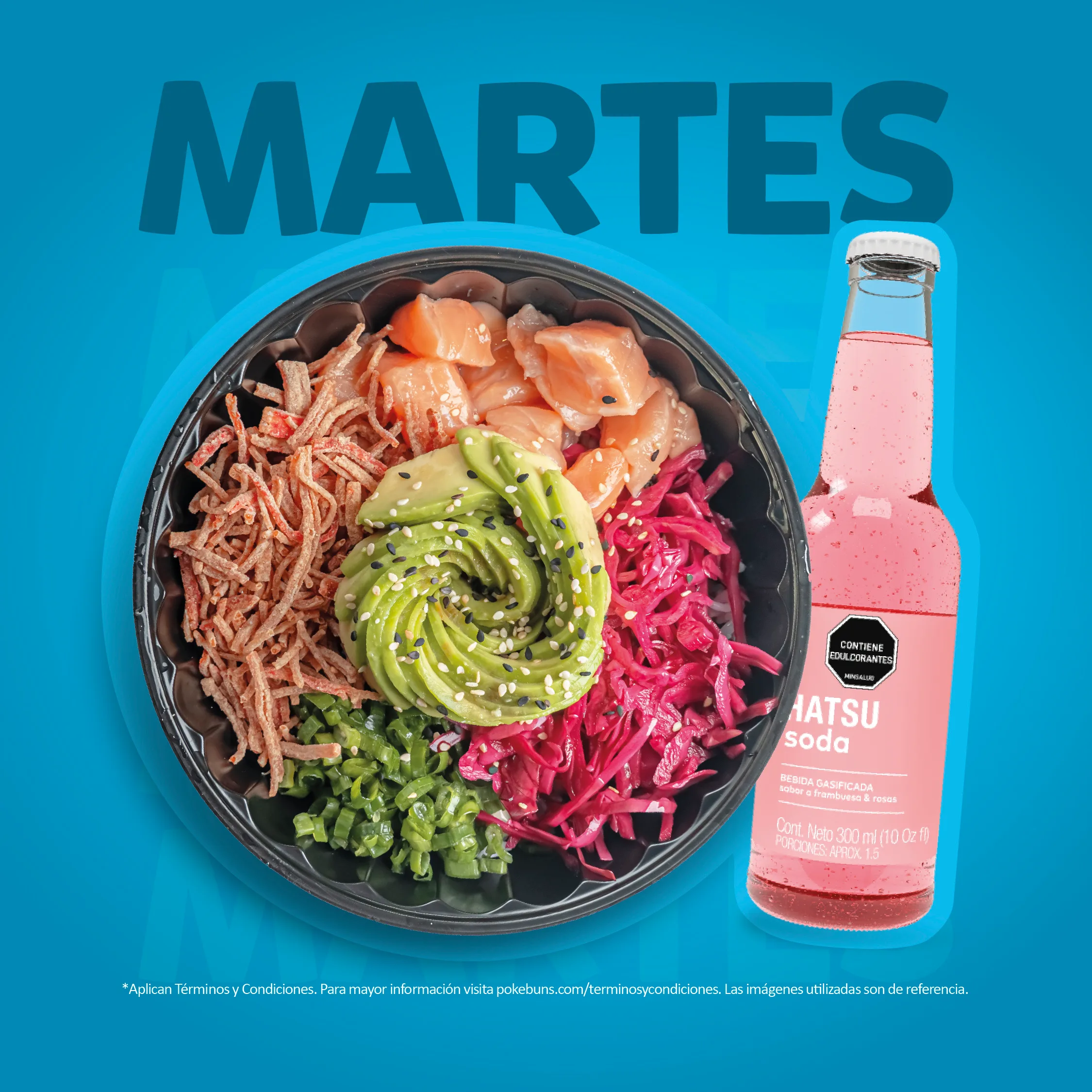 Salmon Poke + Soda - Martes