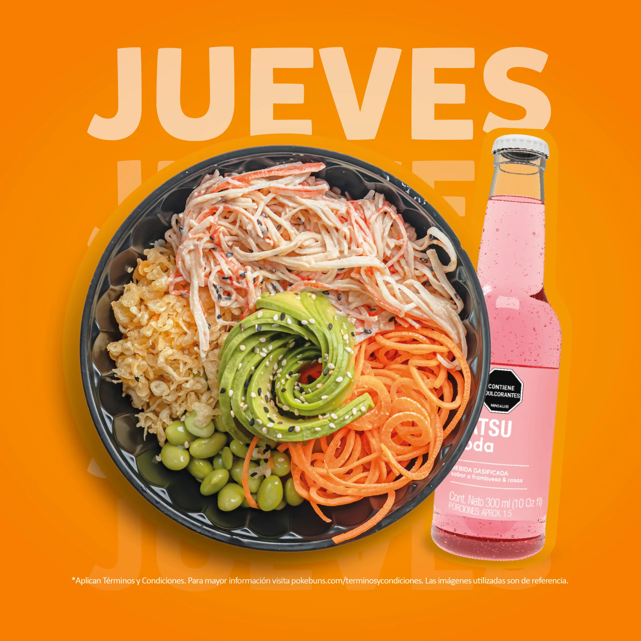 Kani Crunchy Poke + Soda - Jueves