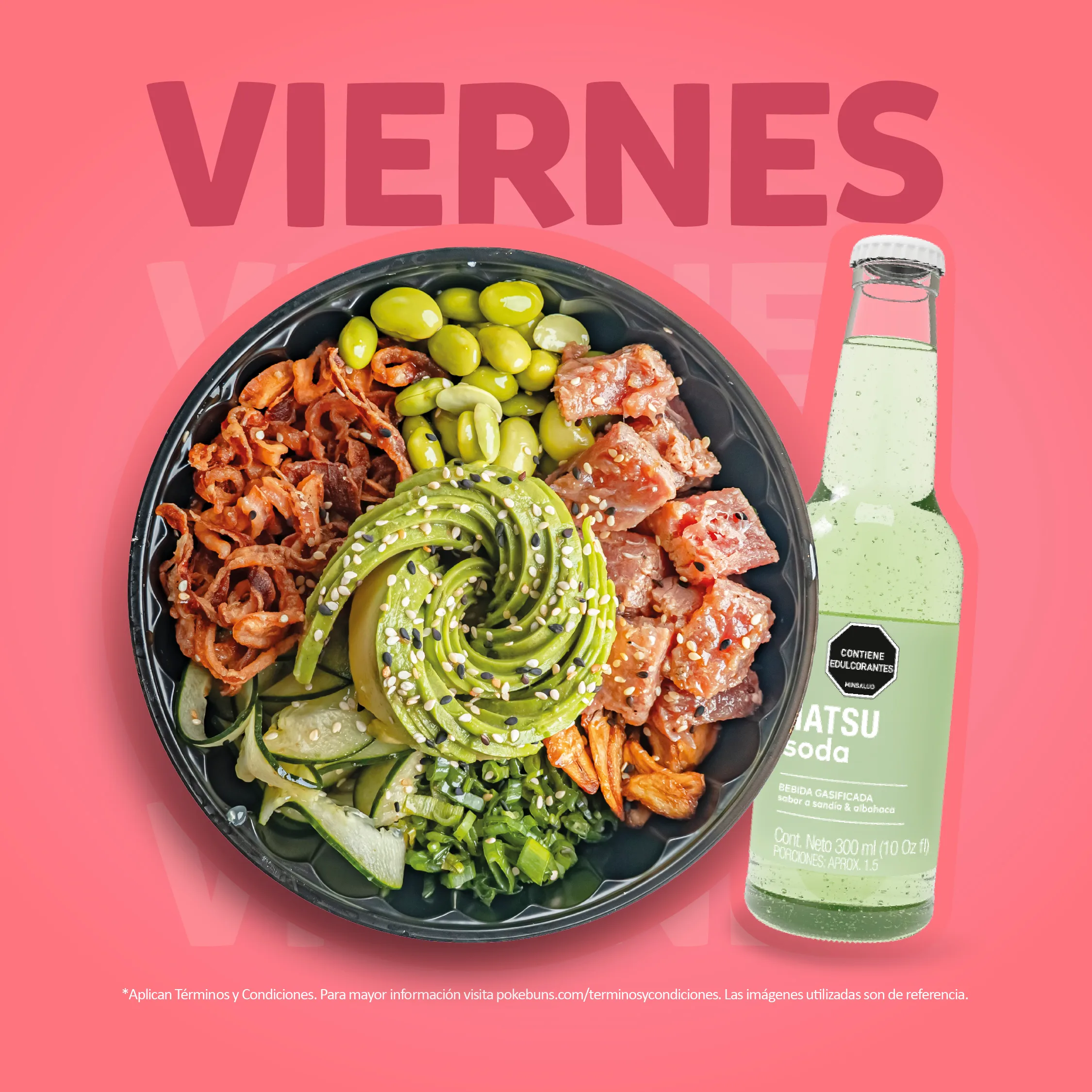 Tuna Tataki Poke + Soda - Viernes